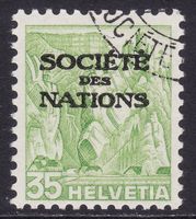 Dienstmarke SDN SBK-Nr. 54y (Landschaft glattes Papier 1936)