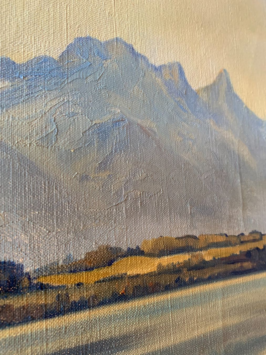 Dipinti: Gemälde Thunersee mit Stockhornkette - Ernst Staub – Usato da Spiez venduto da Chientel65 2