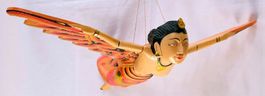 Fliegender Engel aus Holz 40cm, handgearbeitet