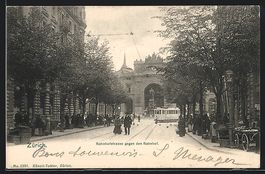 Zürich, Bahnhofstrasse gegen den Bahnho