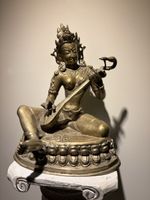 Saraswati Statue 31 cm (3,5 kg) Bronze / Rarität