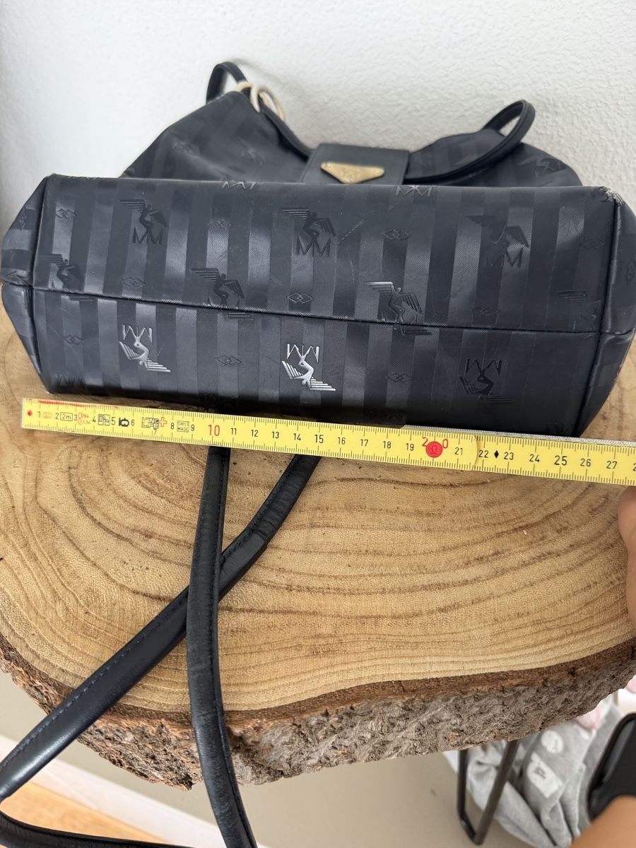 Maison Mollerus Taschen: Maison Mollerus MM Schultertasche Dunkelblau Monogramm  – Gebraucht aus Hägglingen von Raff_Ella 8