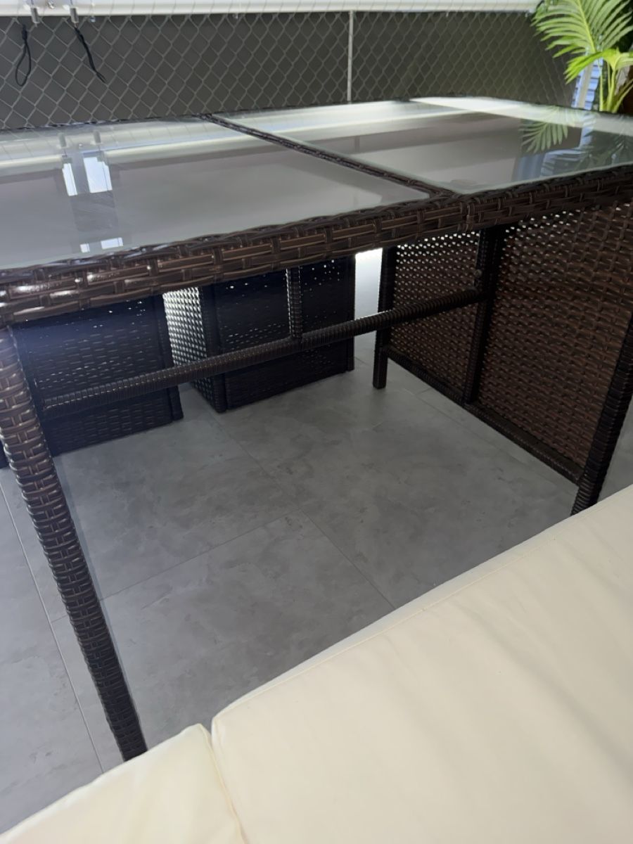 Set di tavolo e panche: Gartenmöbel Set aus Polyrattan  – Usato da Neuenhof venduto da cva_7c8y 5