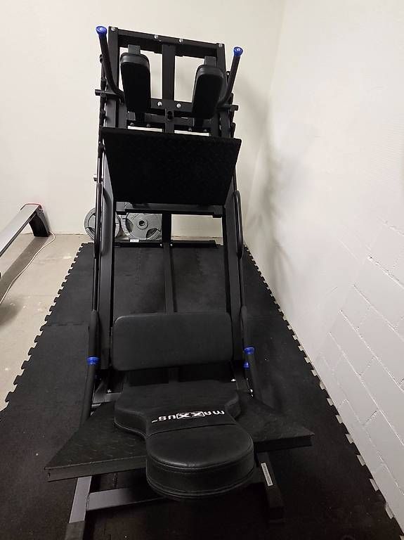 Maxxus Hometrainer: MAXXUS 2in1 Beinpresse & Hackenschmidt inkl. Hantelscheiben – Gebraucht aus Volketswil von AP79 2