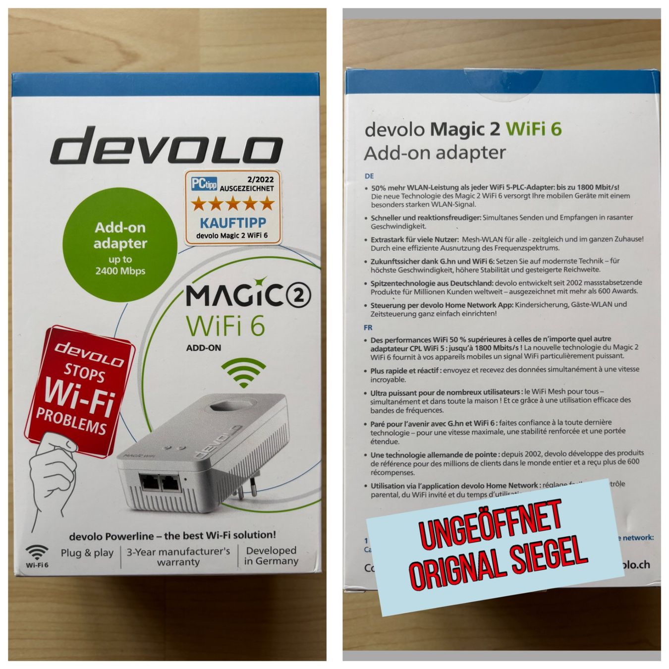 Devolo Modem & Router: Magic 2 WiFi 6 Starter Kit + Erweiterung Adapter – Nuovo (secondo la descrizione) da Schöftland venduto da Kitogeli 3