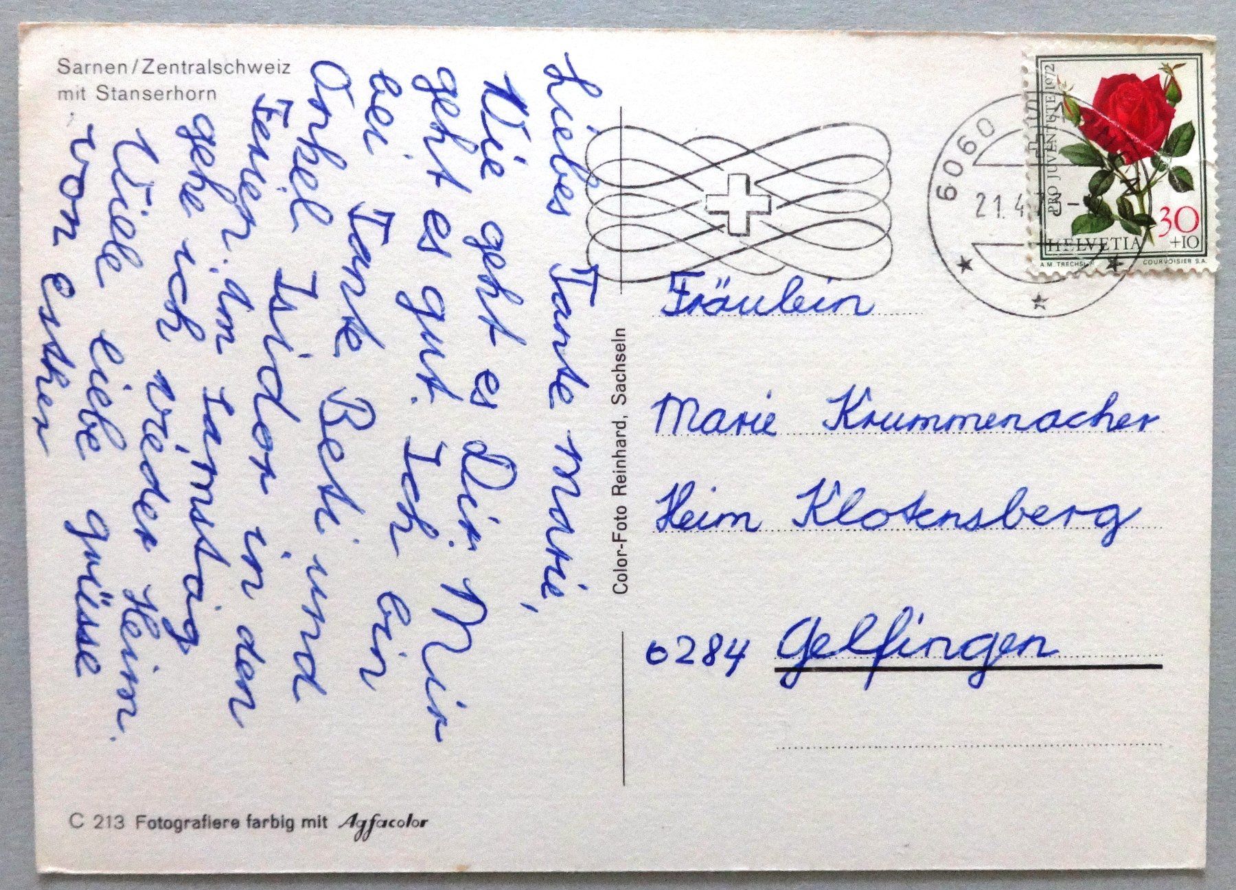Cartoline postali: Sarnen mit Stanserhorn – Usato da Fétigny venduto da Billy2miny 1