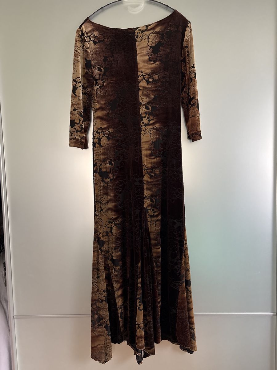 Vestiti: Elegantes Samtkleid mit Blumenmuster, Grösse M – Nuovo (secondo la descrizione) da Hendschiken venduto da Uraniali 4