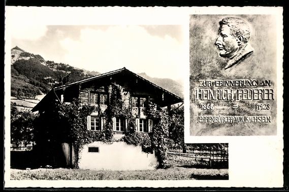Ansichtskarten: Sachseln, Wohnhaus u. Denkmal des Schwei – Gebraucht aus Berlin von bartko-reher