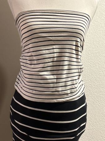 Swangerschaft Top weiss/blau MAMA H & M  Gr.  XS/S