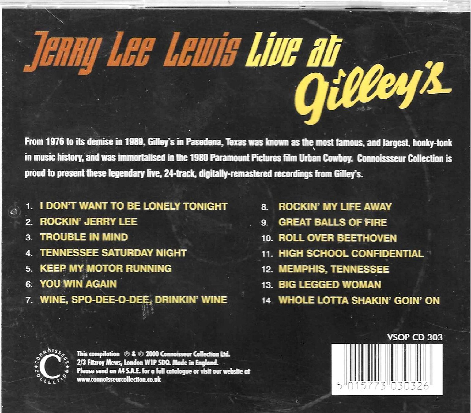 CD: Jerry Lee Lewis - Live At Gilley's – Usato da Savagnier venduto da Ne2065 1