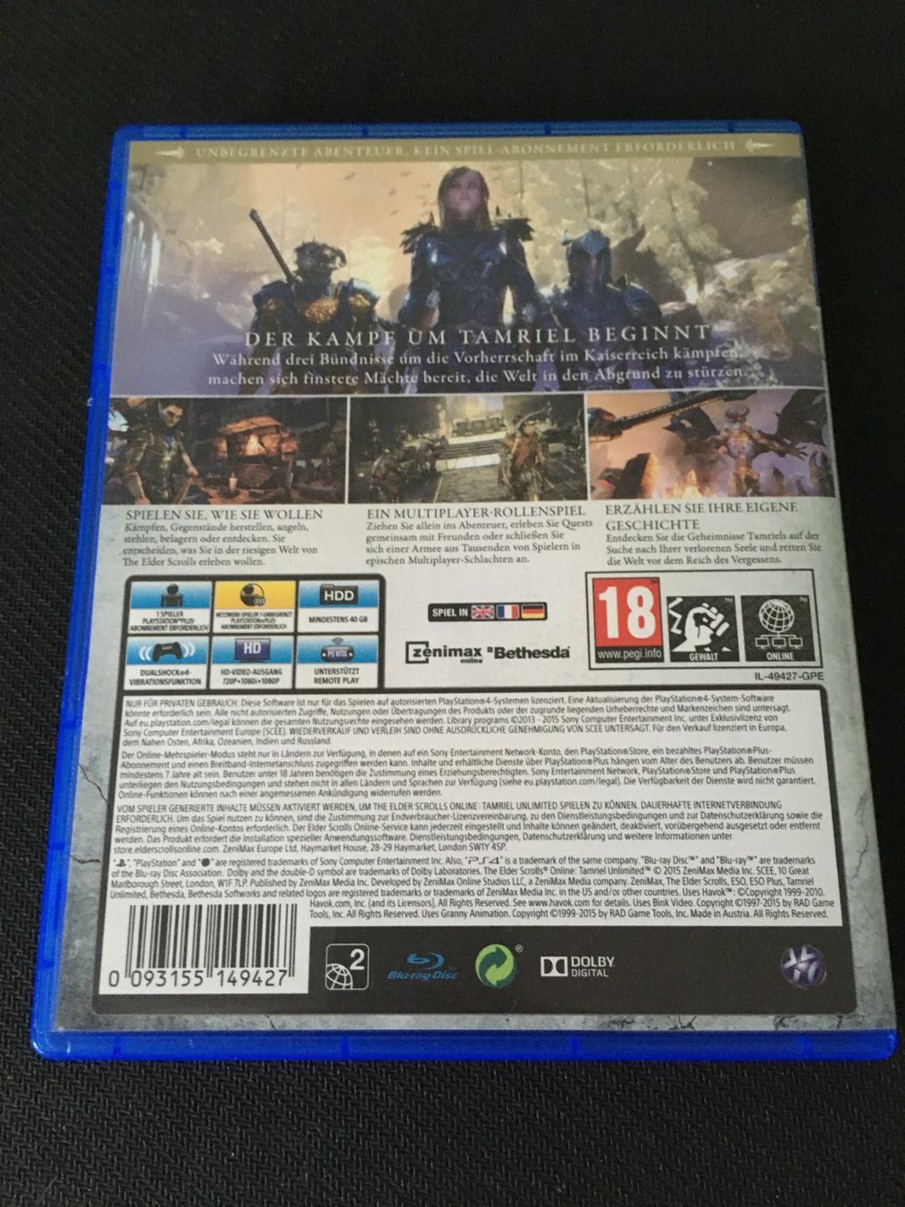 Sony Spiele: The Elder Scrolls - Tamriel Unlimited für PS4 – Gebraucht aus St.Gallen von sjosjo 1