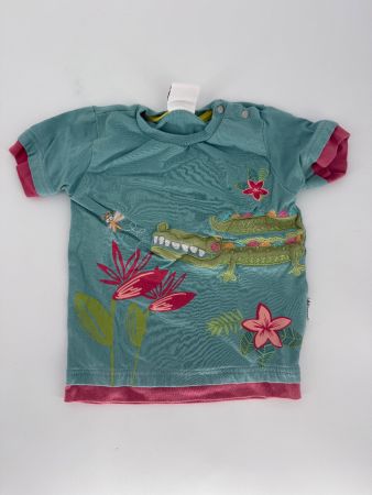 Shirt mit Krokodil-Applikation Gr. 86 von gelati