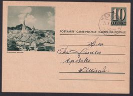 Baden Bildpostkarte Rheumabad Nr. 162/91B gest. Menznau 1962