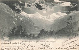 Heimwehfluh (BE) Blick auf Eiger Mönch und Jungfrau