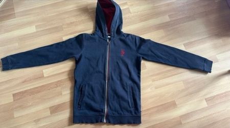 USPA Hoodie mit Reissverschluss, dunkelblau