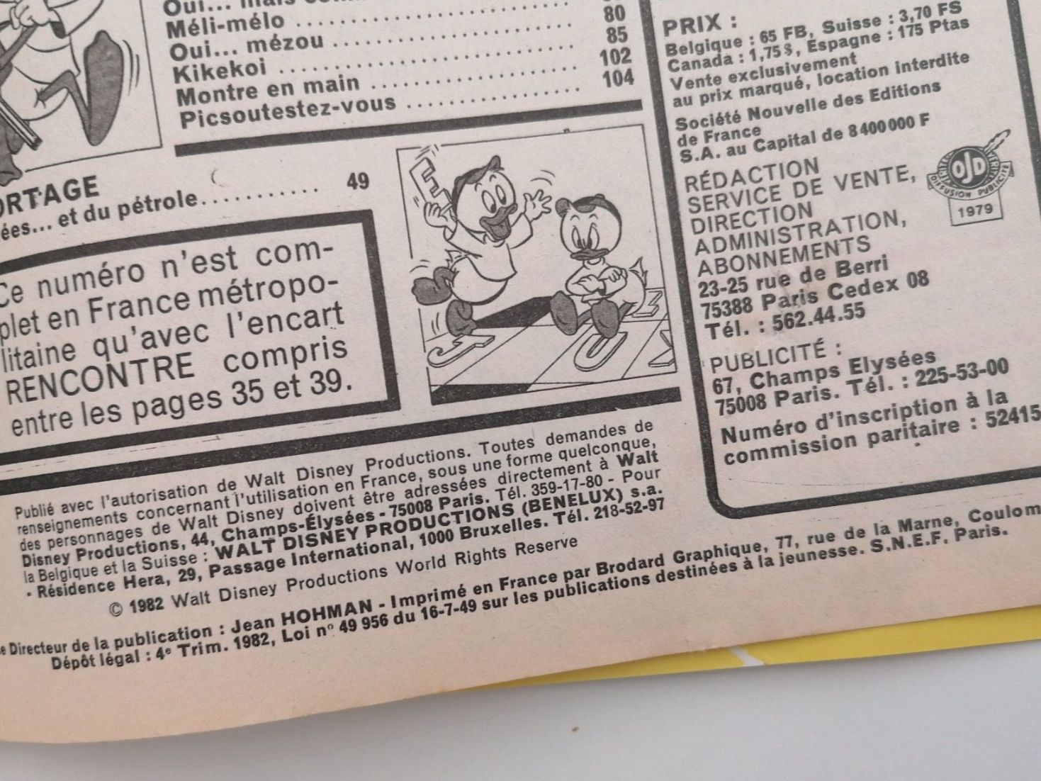 BD: Picsou 1982 – D'occasion à Chezard St-Martin par Loucail 5