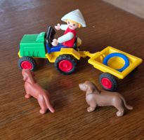 Playmobil 3715 Traktor mit Anhänger & 2 Hunden