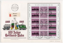 Grossbrief 100 Jahre Gotthard-Bahn 1882-1982