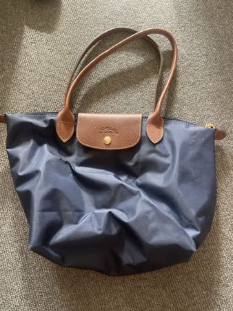 Longchamp Le Pliage Tasche blau guter Zustand, Grösse: M