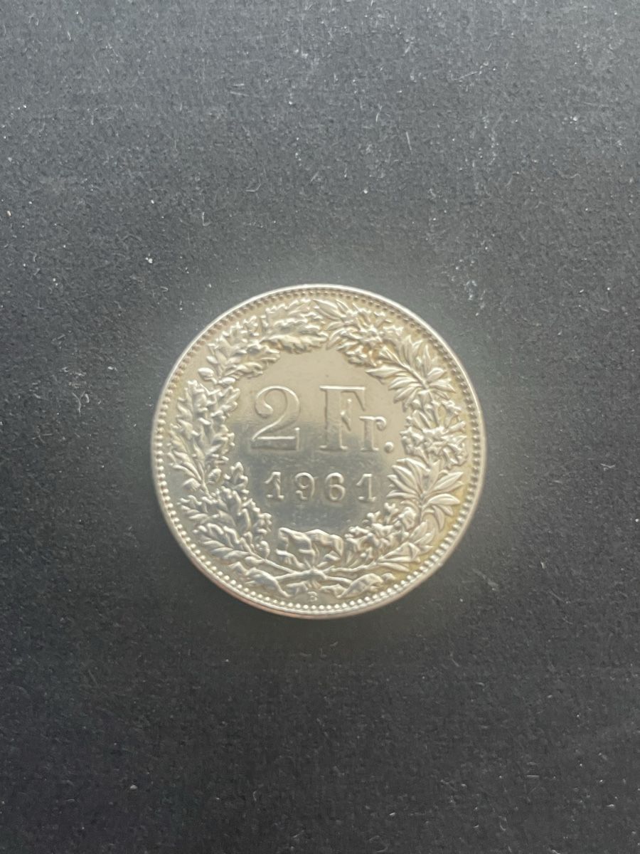 Alle Münzen: 2.- Silber Jahr 1961 – Gebraucht aus Meierskappel von Hala03 1