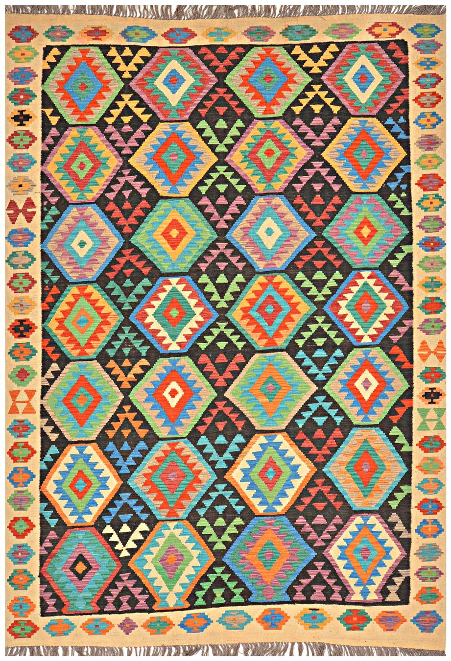 Kelim Tappeti: Oriente Afghan Kelim Teppich 200x300 cm – Nuovo e nell'imballaggio originale da Lahore venduto da Fairways79 3