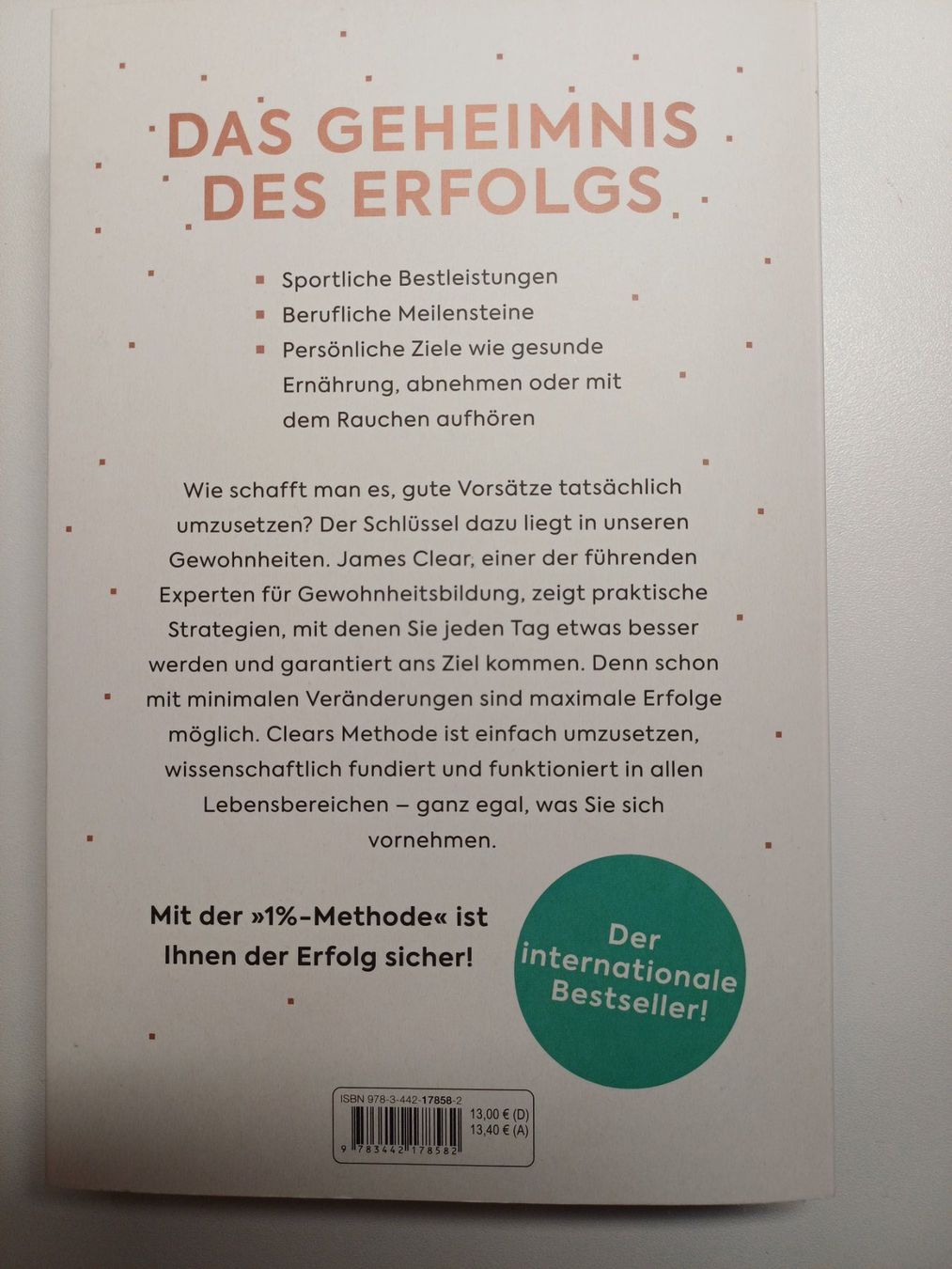 Livres: Die 1 Prozent Methode von James Clear – D'occasion à Gachnang par Lussli 1