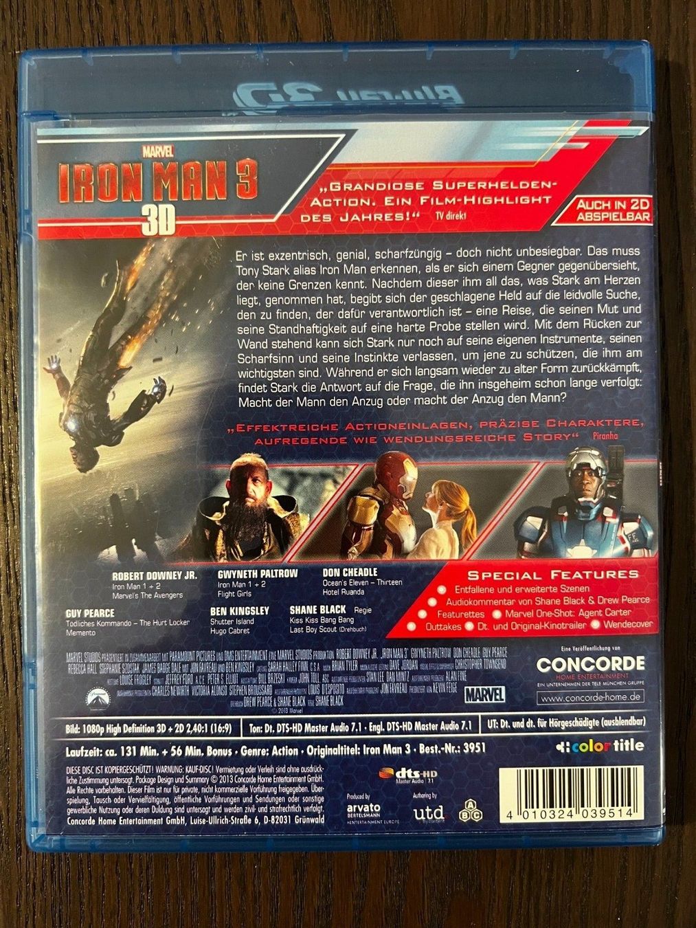 Tutti i DVDs: Iron Man 3 in 3D – Usato da Zürich venduto da Blu-ray_ZH 1