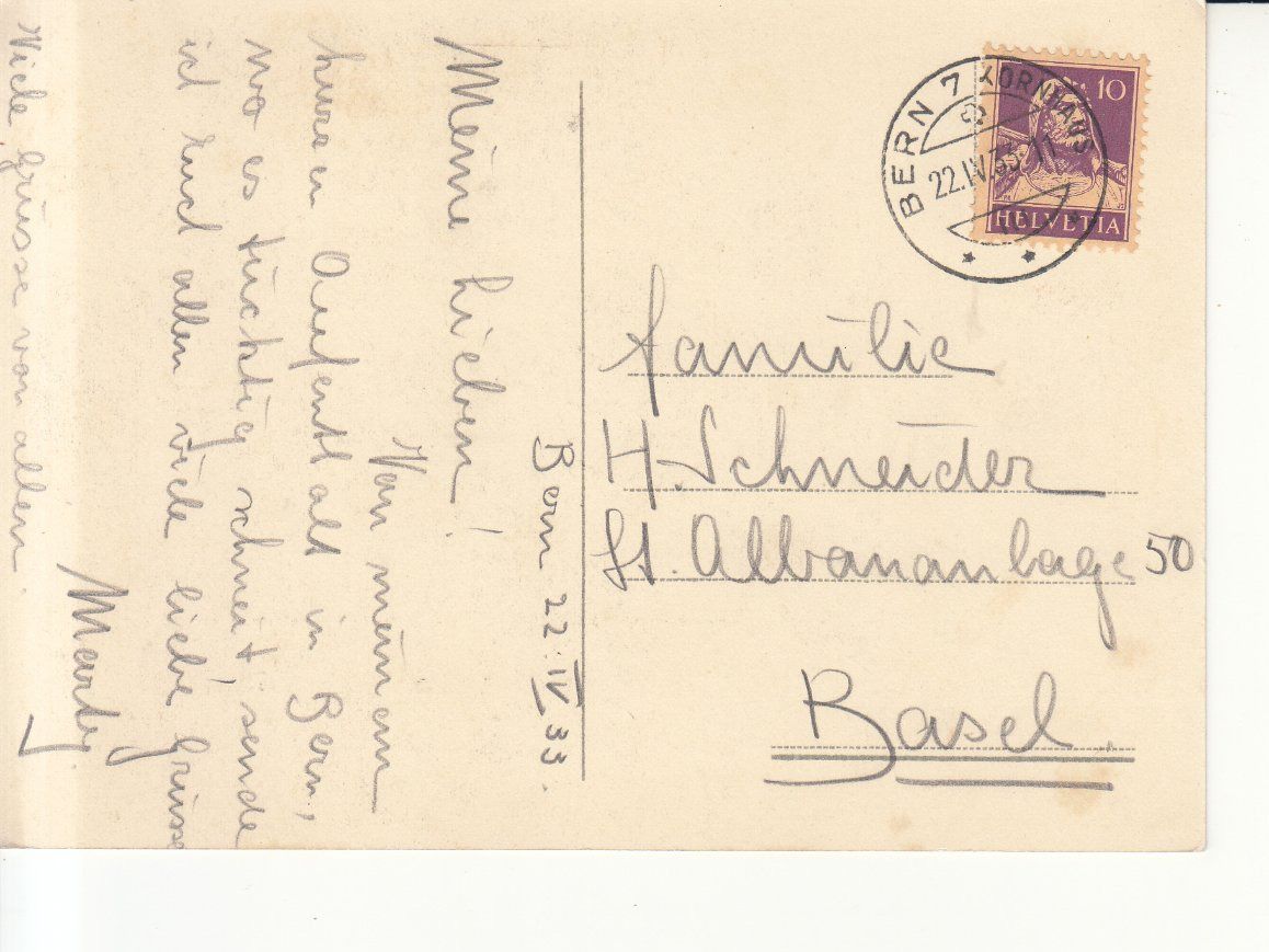Cartoline postali: Bern Weltpostdenkmal 1933 – Usato da Bürglen TG venduto da StampGraf 1