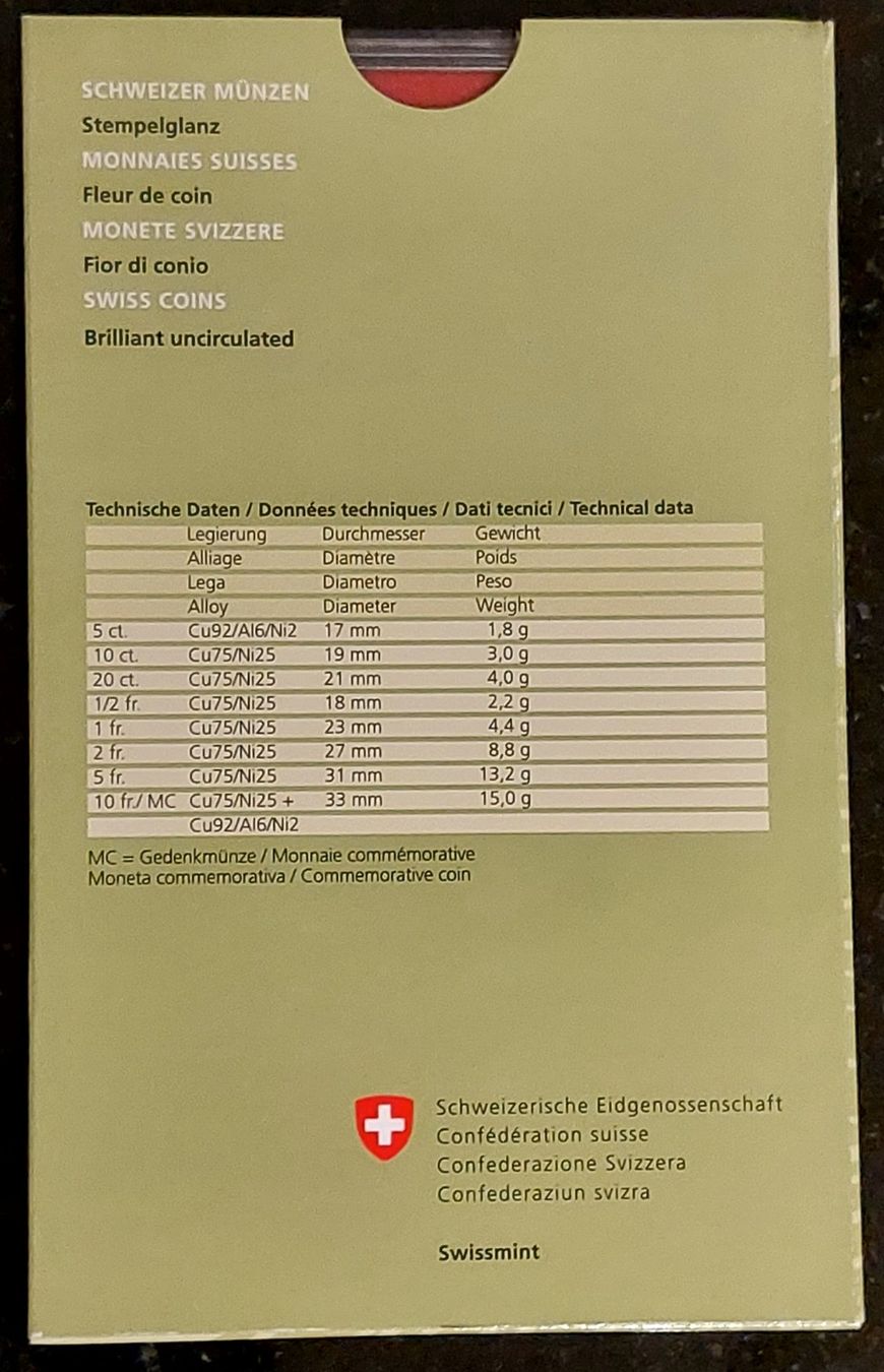 Tutti le monete: CH - Münzsatz 2019 stgl – Nuovo e nell'imballaggio originale da Arch venduto da moneyswiss 3