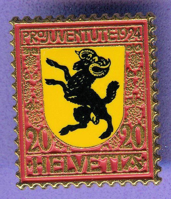 Placchette & Badge: PTT  Pro Juventute 1924  SCHAFFHAUSEN – Usato da Winterthur venduto da Sammleroase