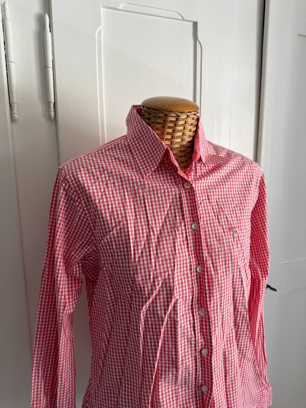Gant Blusen: GANT - Bluse pink-weiss kariert 44 – Gebraucht aus Zürich von Diazaio 1