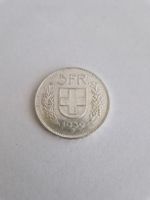 Moneta 5 Franchi 1939 Confederatio Helvetica Argento