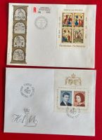 LIECHTENSTEIN 415 BLOCK 7 1967 466 BLOCK 8 1970 FDC