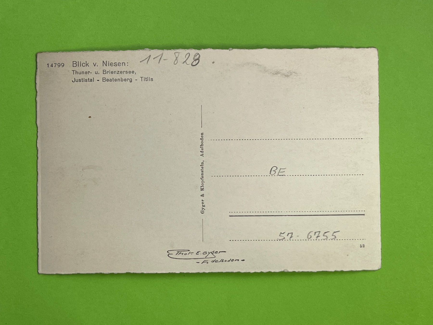 Cartoline postali: Blick vom Niesen – Usato da Steg VS venduto da danwer74 1