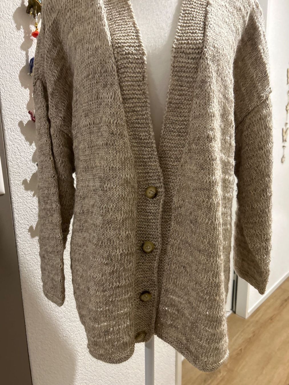Giacche: Flauschige Strickjacke beige selbstgestrickt – Usato da Brunnen venduto da Nala2929 3