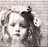 2 Serviette Vintage  Sweet Girl