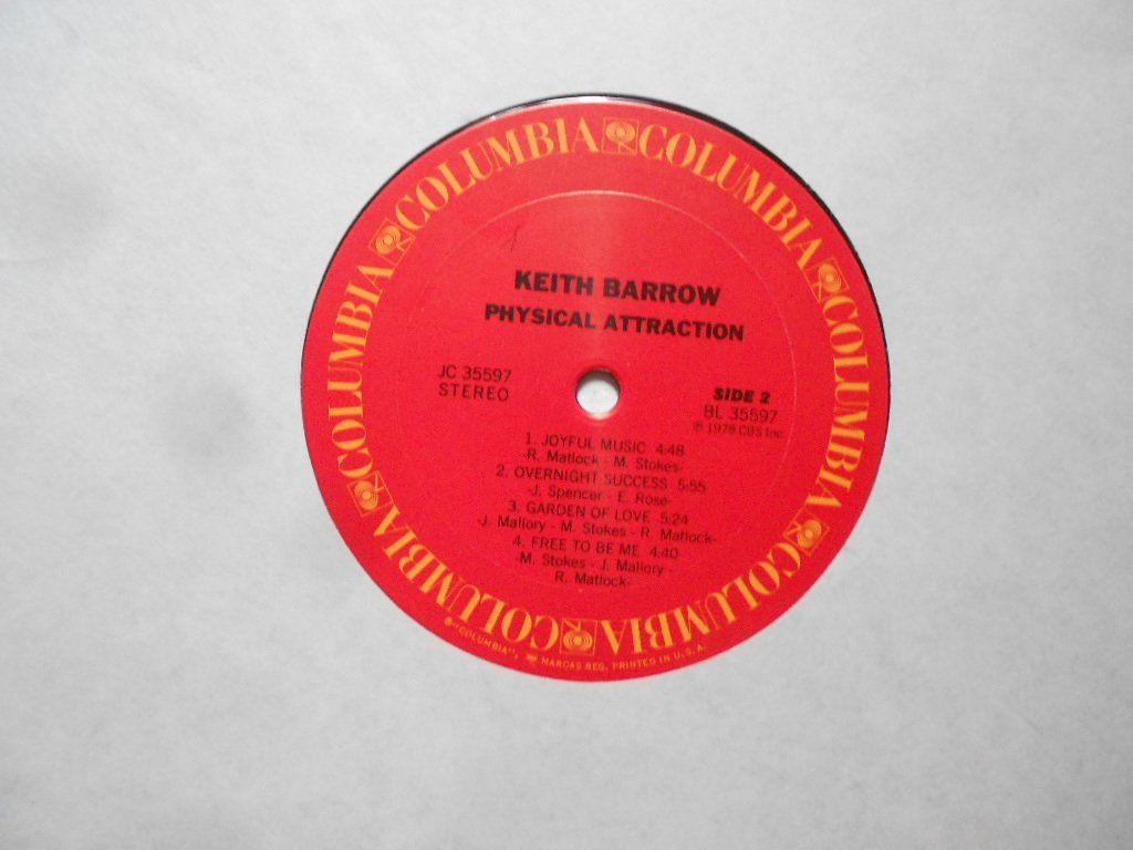 Vinyles: KEITH BARROW  -  PHYSICAL ATTRACTION – D'occasion à Bex par Giorgiob 3