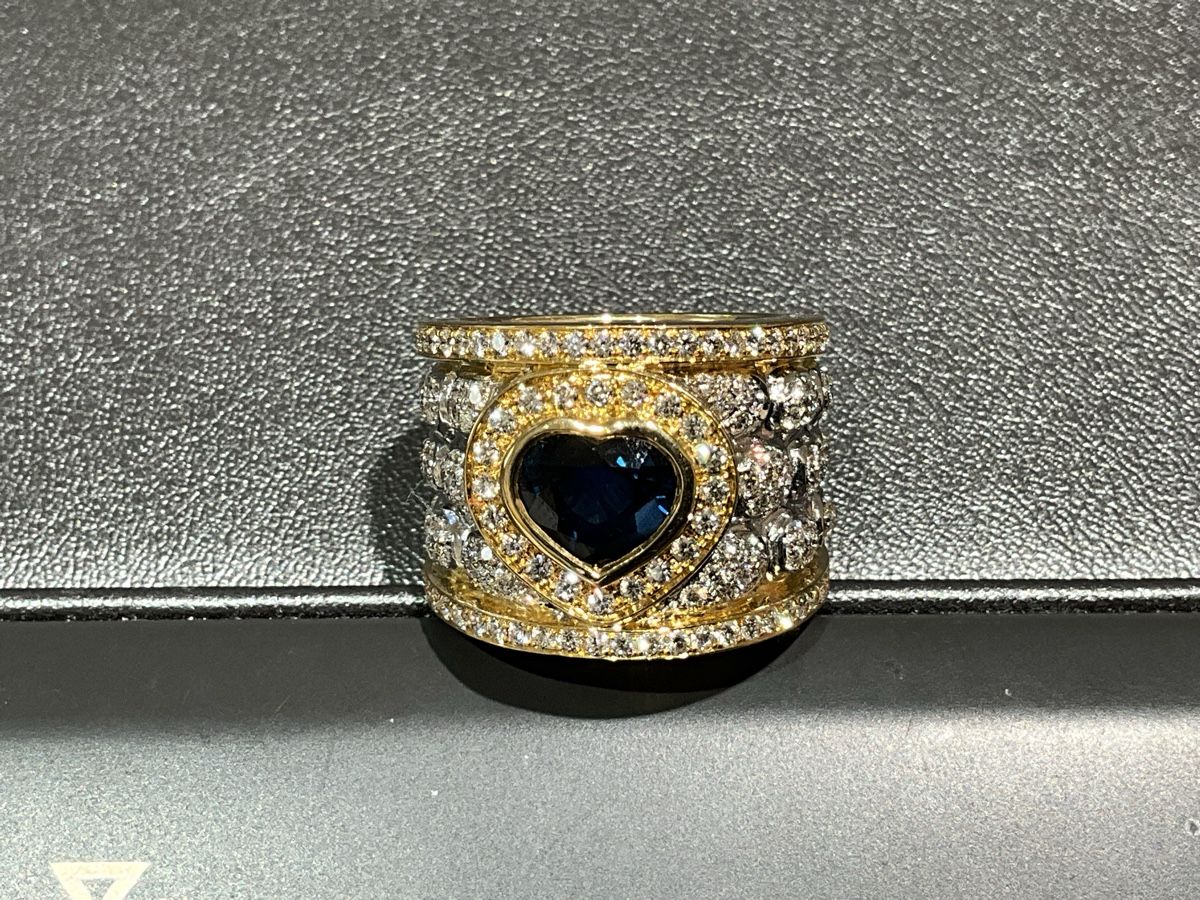 Anelli: Damenring 18k Saphire Diamant – Usato da Schaffhausen venduto da glamour-shop