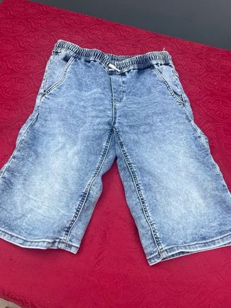 Kinder Junge Shorts Jeans blau 164