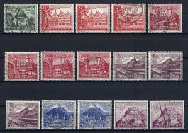 Deutsches Reich 1939 Serie auf zwei Steckkarten gest