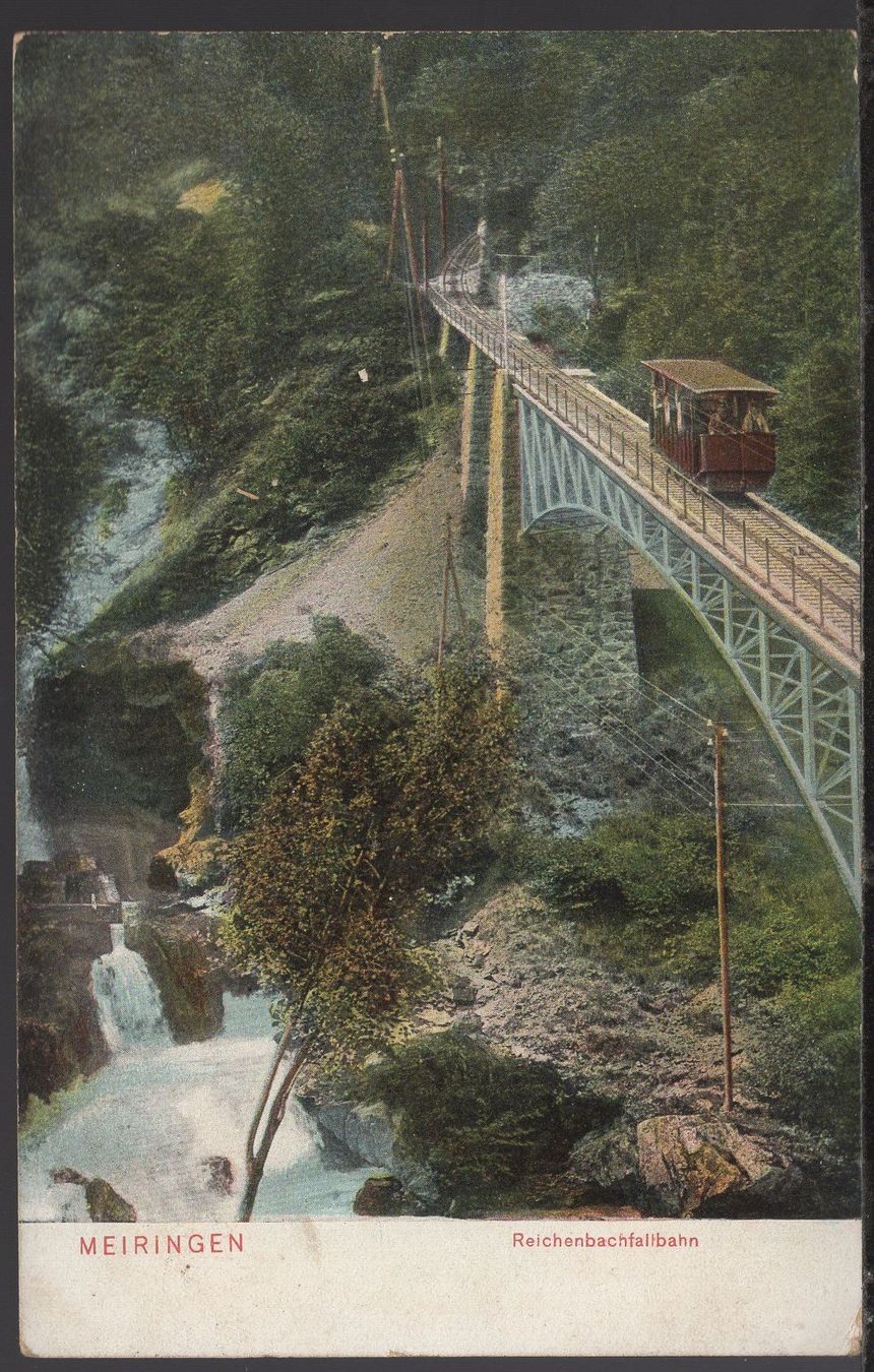 Cartoline postali: Meiringen  Reichenbachfallbahn  1909 – Usato da Aarau venduto da kufi44