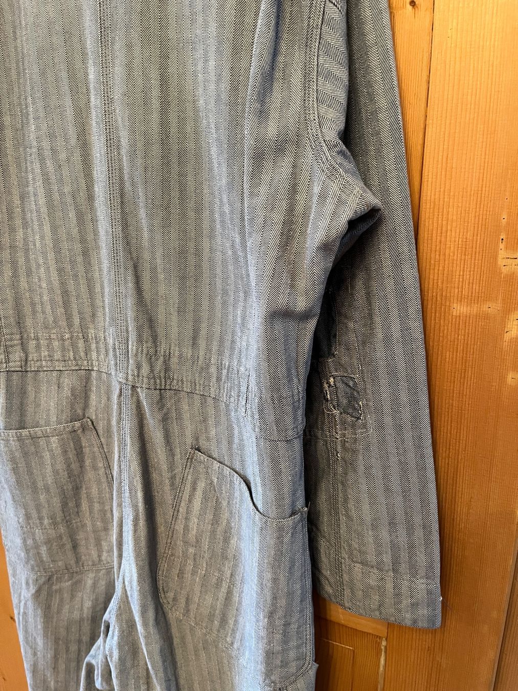 Tute: 1950s Herringbone Twill True Vintage Engineer Work Overall – Usato da Bern venduto da shoprestoredvintage 6