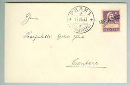1933 Schweiz Bedarfspost