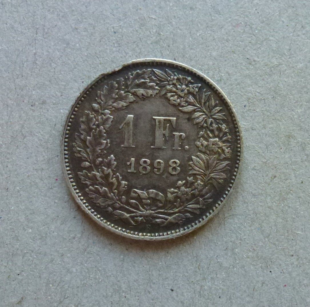 Tutti le monete: ++ 1.- Franken 1898, gute Erhaltung – Usato da Walkringen venduto da Casablanca777
