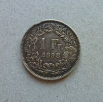++ 1.- Franken 1898, gute Erhaltung
