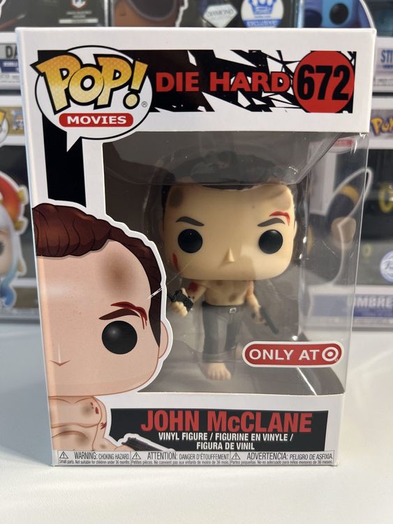Funko Pop! Die Hard John McClane Shirtless Figure 672 - Light Grey/Silver Resin Collectible main image 0