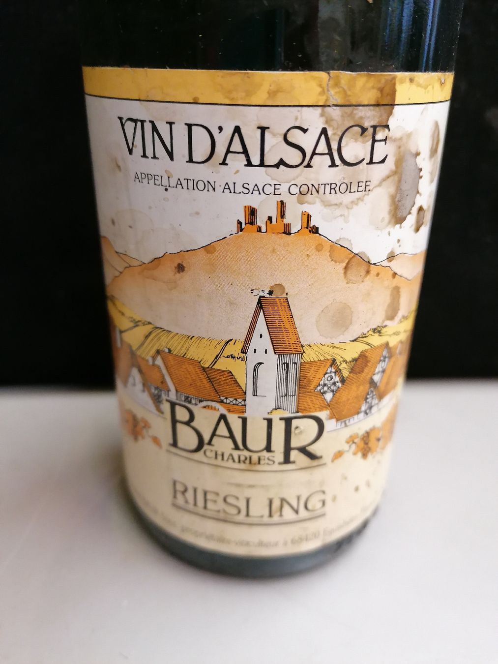 Wein: VIN DE ALSACE BAUR CHARLES REISLING 1996 – Neu (gemäss Beschreibung) aus Genève von Leboucheoreilles 4