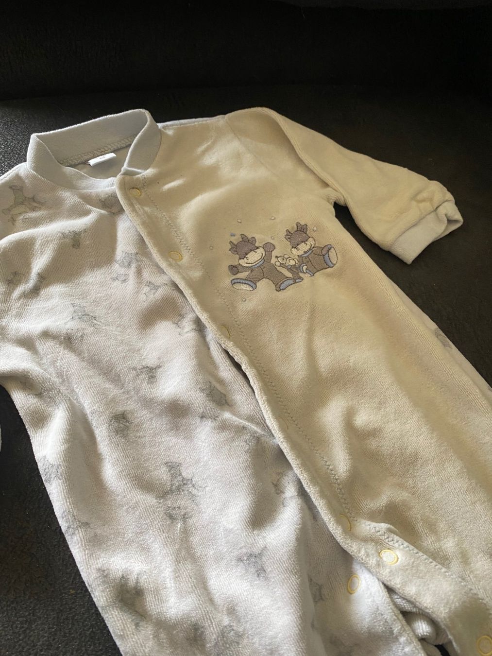 Strampler: Smile Strampler Grösse 68  hellblau/beige – Gebraucht aus Allenwinden von Obalu