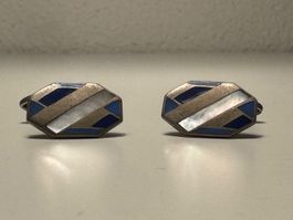 Manschettenknöpfe Perlmutt Antik Vintage 60er 70er Schmuck