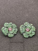Vintage Gablonzer Ohrclips mit schmucksteine Top